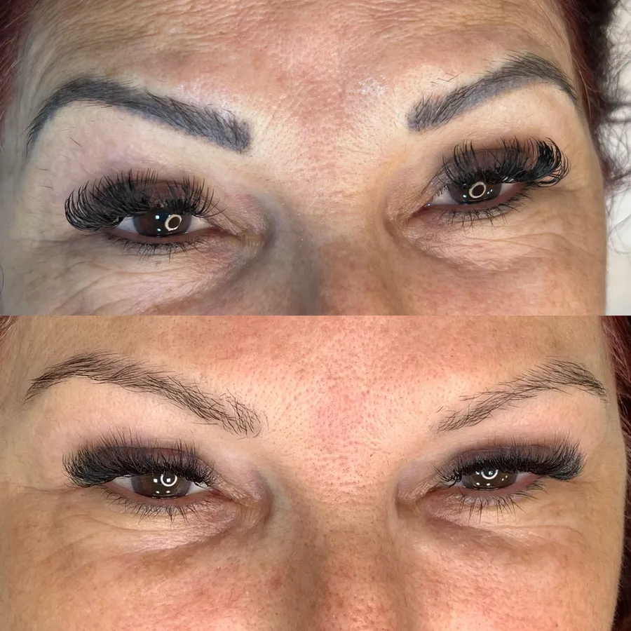 Antes e depois — sobrancelhas com naturalidade restaurada
